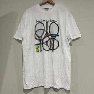 Vintage Tennis Is My Racket Tee Shirt